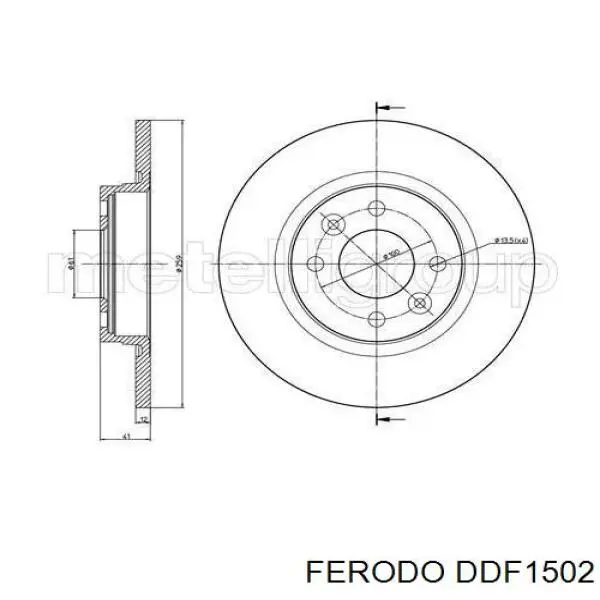 Диск переднього гальма Ferodo DDF1502 ціна, від 22.58 USD