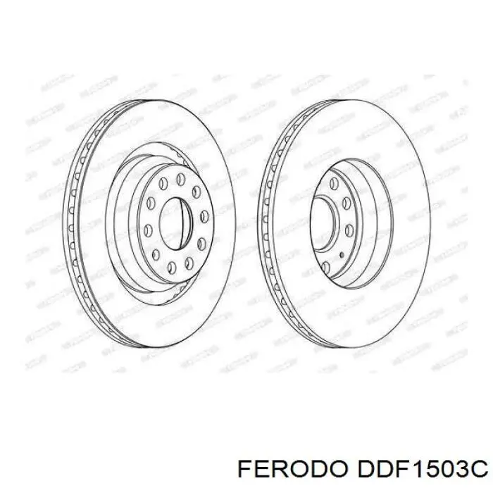 Гальмівні диски DDF1503C Ferodo