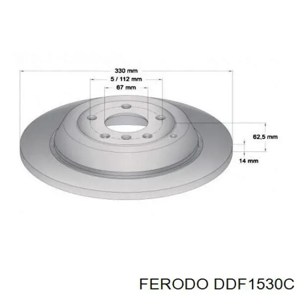 Задні дискові гальма Ferodo DDF1530C ціна, від 72.16 USD