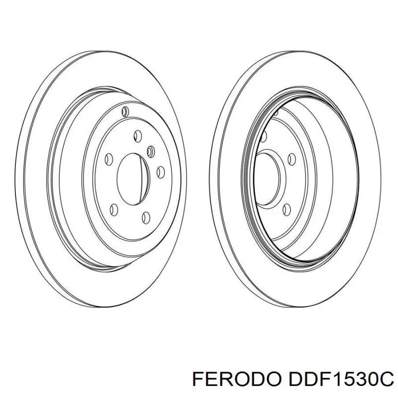 Диск гальмівний задній DDF1530C Ferodo