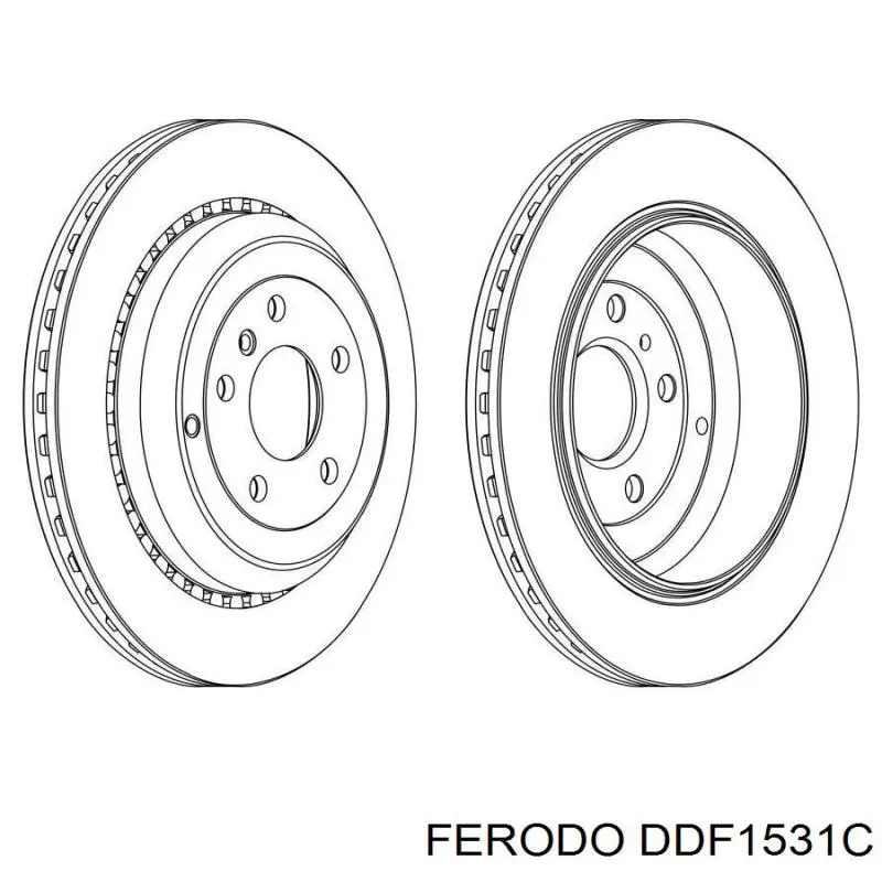 Задні дискові гальма Ferodo DDF1531C ціна, від 70.33 USD