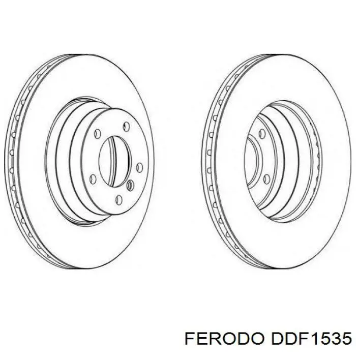 DDF1535 Ferodo диск гальмівний передній