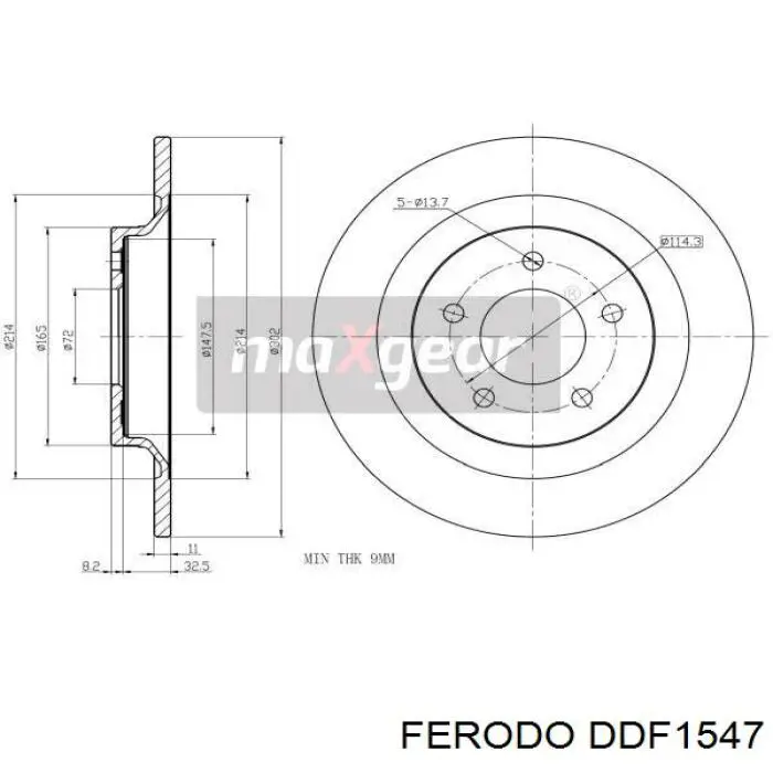 Задні дискові гальма Ferodo DDF1547 ціна, від 33.22 USD