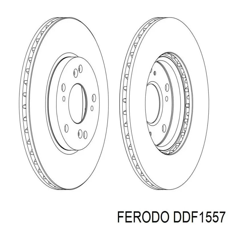 DDF1557 Ferodo диск гальмівний передній