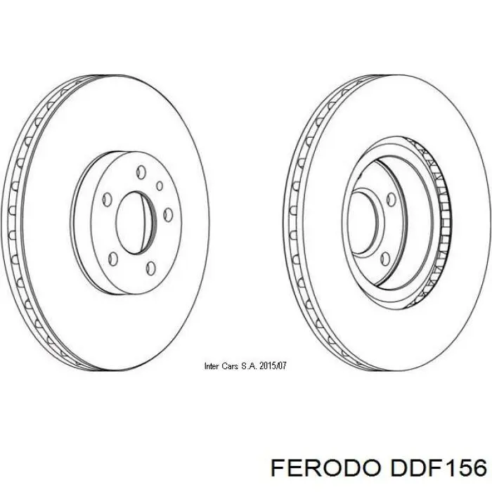 DDF156 Ferodo диск гальмівний передній