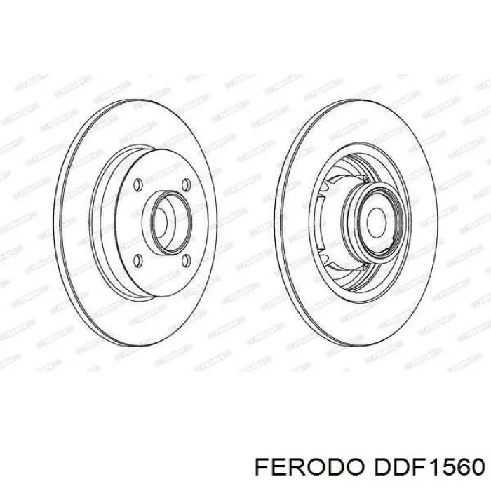 DDF1560 Ferodo диск гальмівний задній