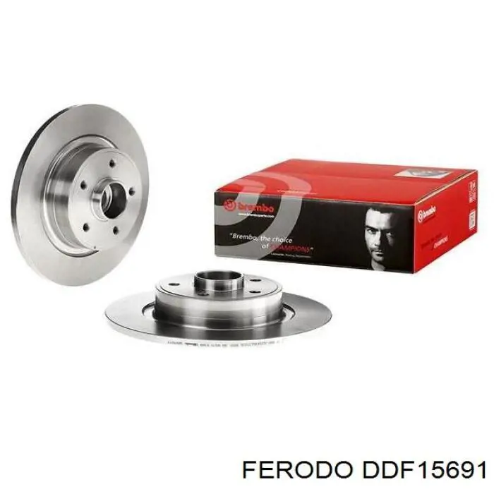 Купити DDF15691 Ferodo Диск заднього гальма