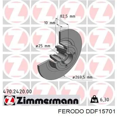 Задні дискові гальма Ferodo DDF15701 ціна, від 93.75 USD