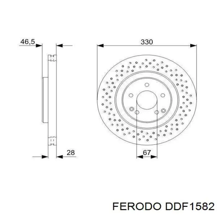 Гальмівні диски передні DDF1582 Ferodo