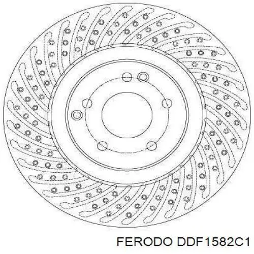 DDF1582C1 Ferodo диск гальмівний передній