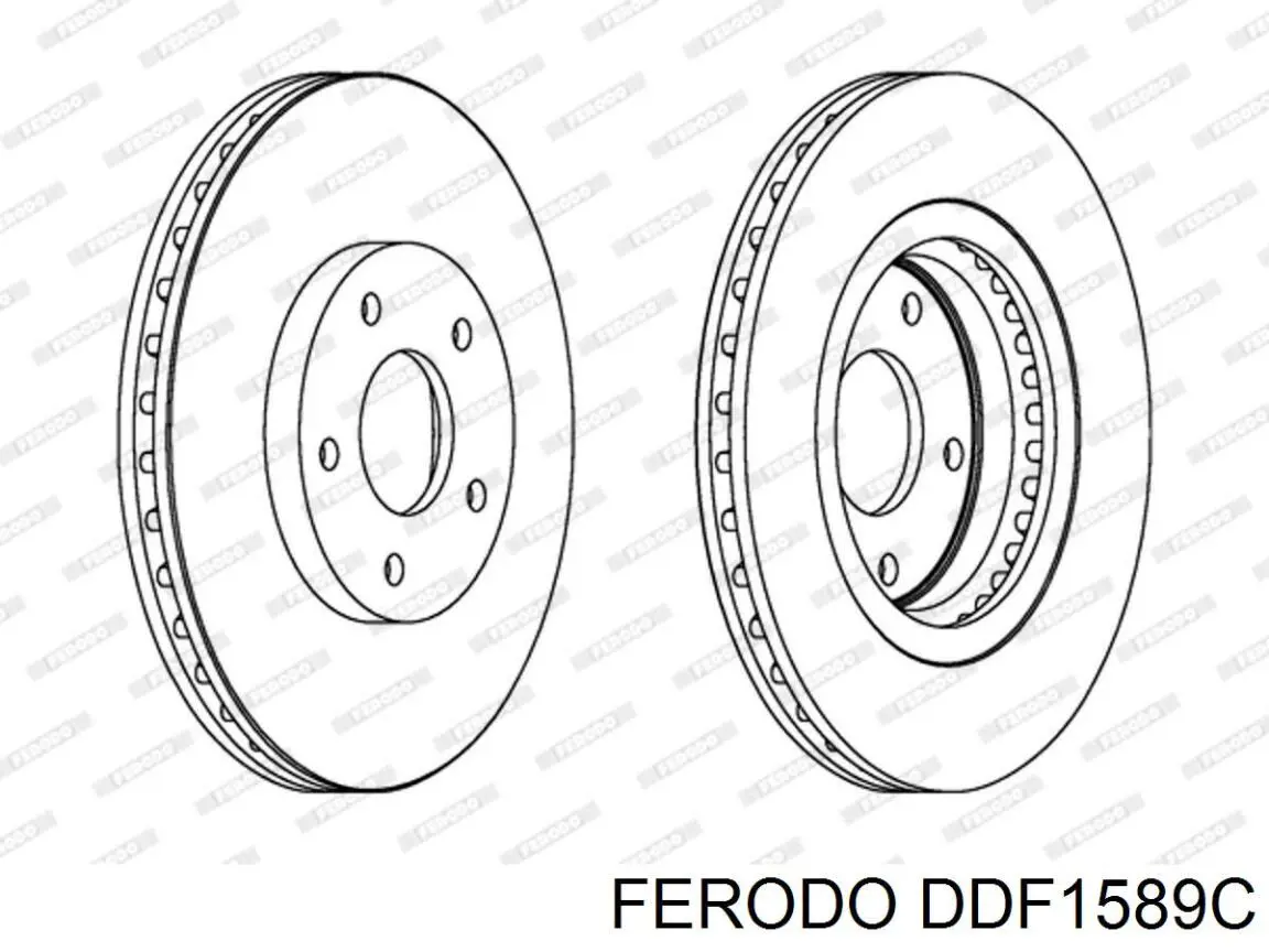 DDF1589C Ferodo диск гальмівний передній