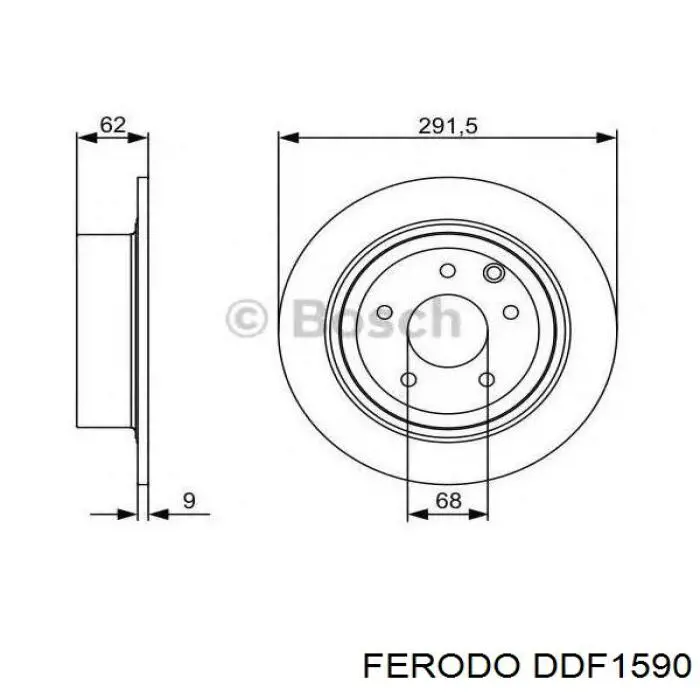 Гальмівні диски DDF1590 Ferodo