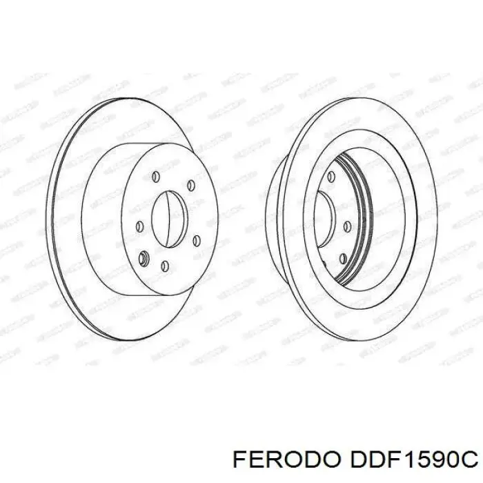 Задні дискові гальма Ferodo DDF1590C ціна, від 44.09 USD