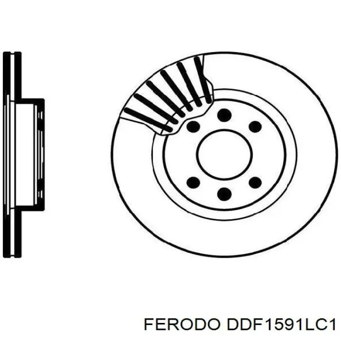 Гальмівні диски передні DDF1591LC1 Ferodo