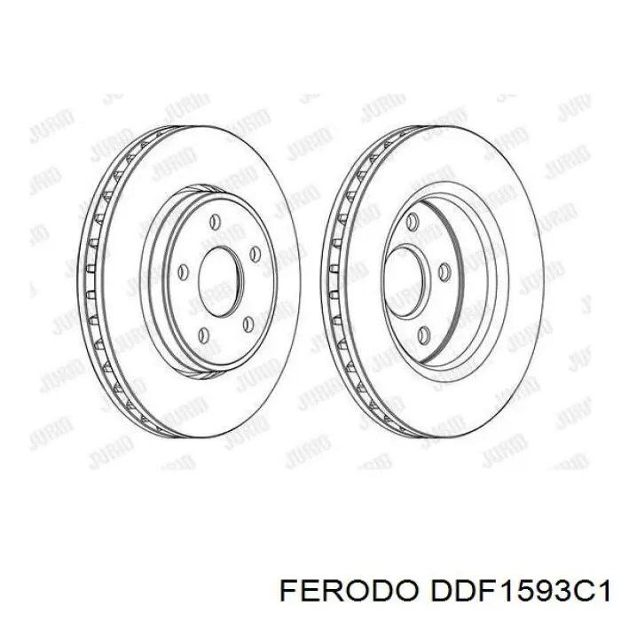Купити DDF1593C1 Ferodo Ротор гальмівний