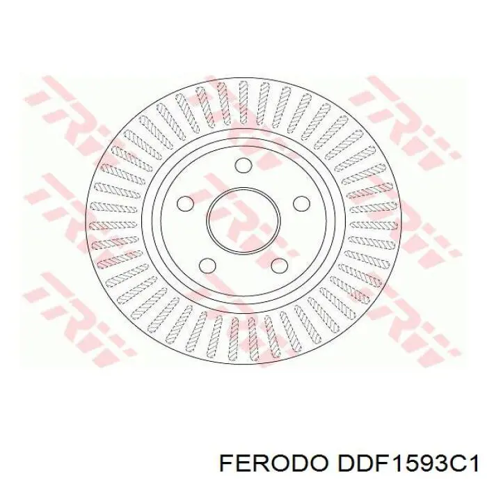 Гальмівні диски передні DDF1593C1 Ferodo