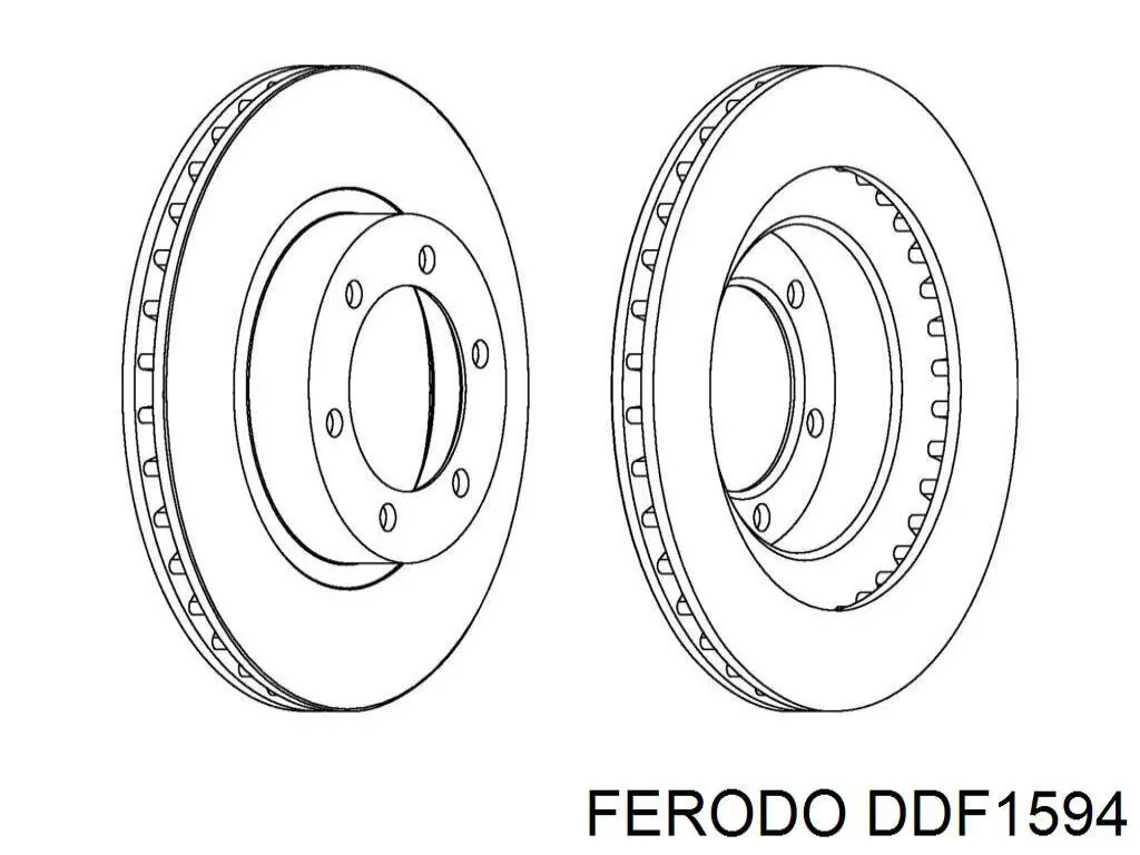 DDF1594 Ferodo диск гальмівний передній