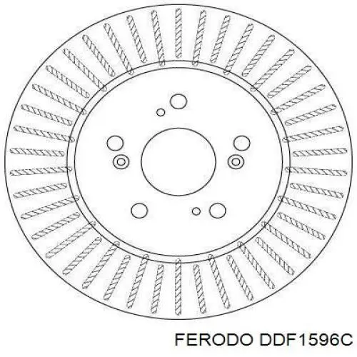 Диск переднього гальма Ferodo DDF1596C ціна, від 54.21 USD