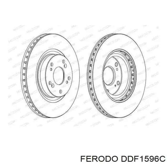 Гальмівні диски передні DDF1596C Ferodo