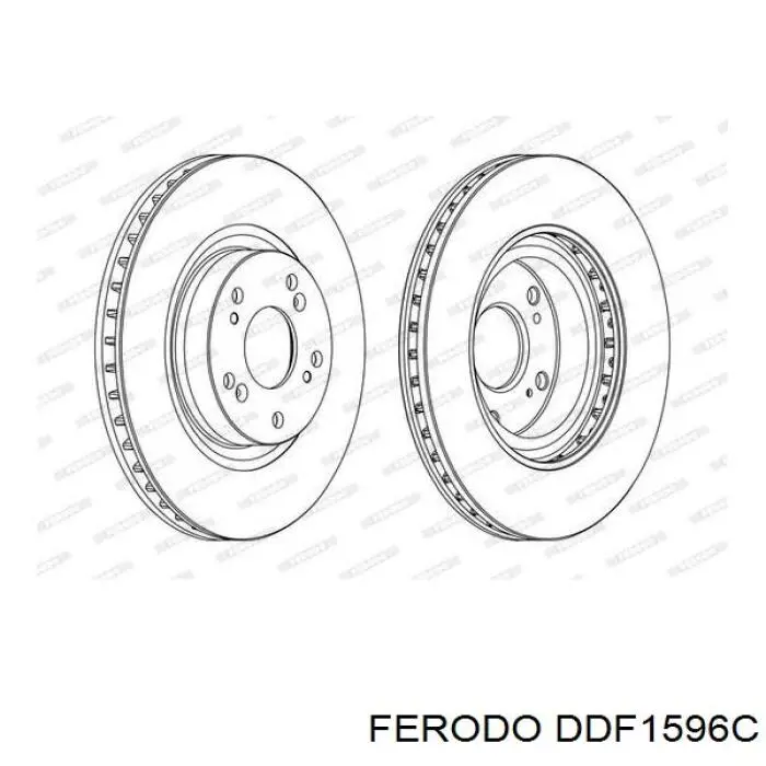 DDF1596C Ferodo диск гальмівний передній