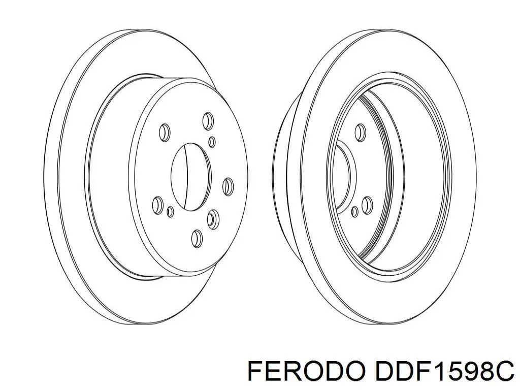 DDF1598C Ferodo Дискові гальма
