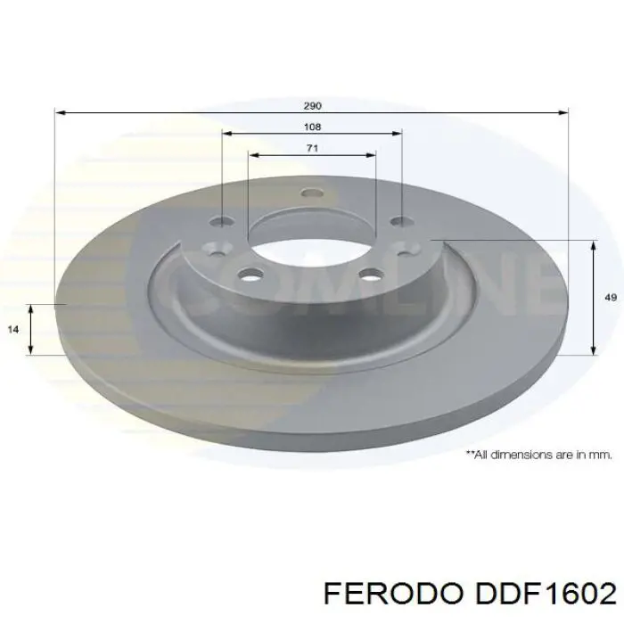 Гальмівні диски DDF1602 Ferodo