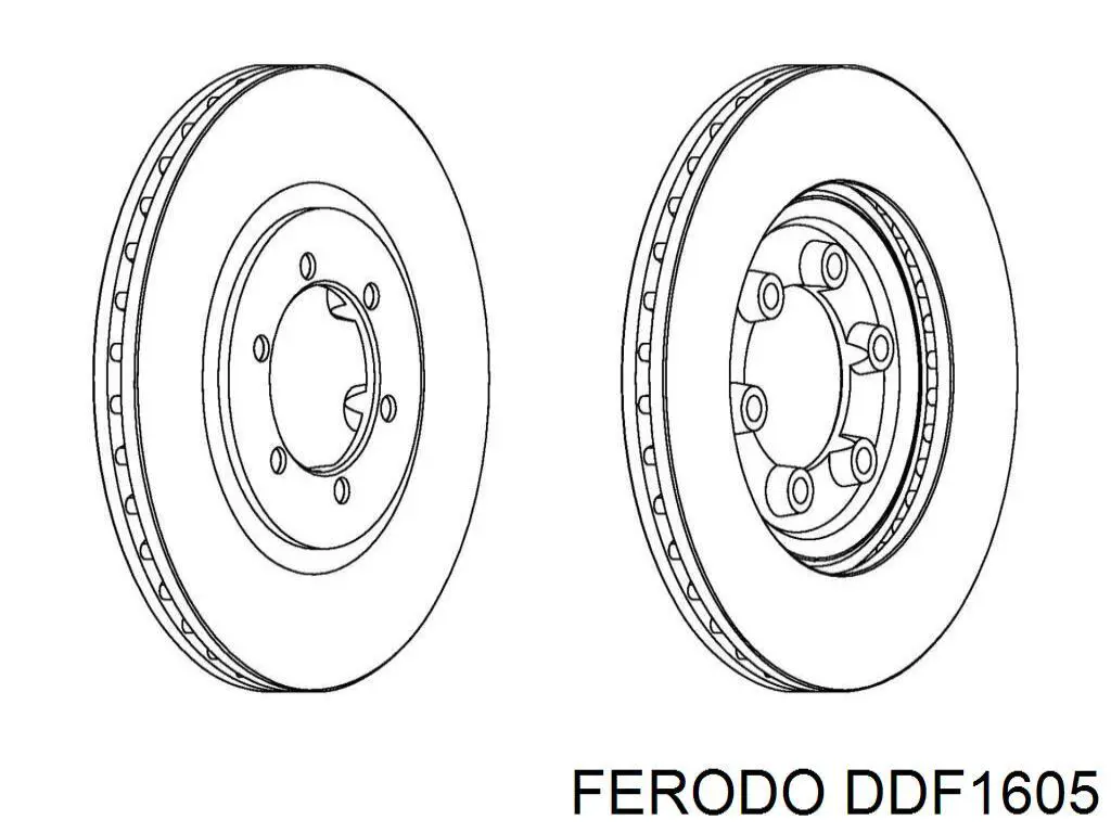 DDF1605 Ferodo Гальмо дискове переднє
