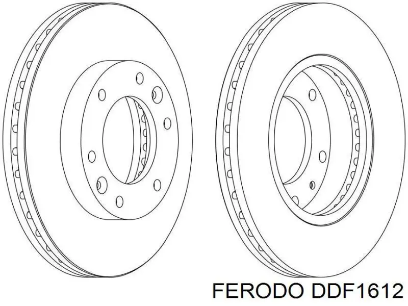 Диск переднього гальма Ferodo DDF1612 ціна, від 57.51 USD