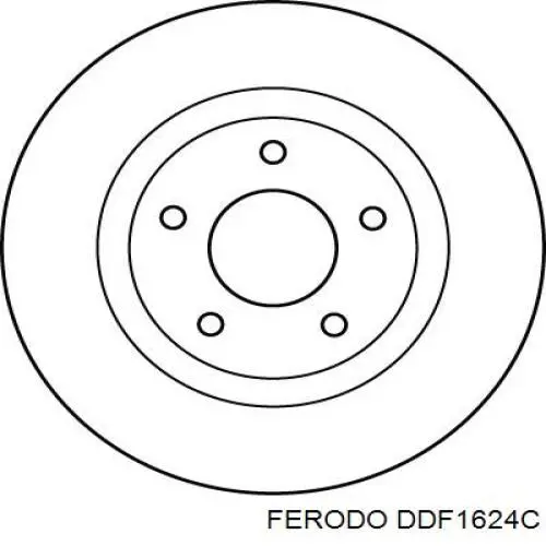 Диск гальмівний передній Ferodo DDF1624C
