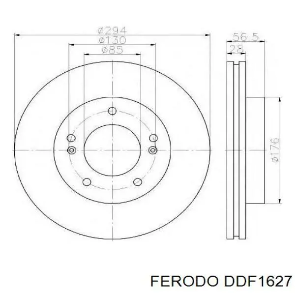 Купити DDF1627 Ferodo Ротор гальмівний
