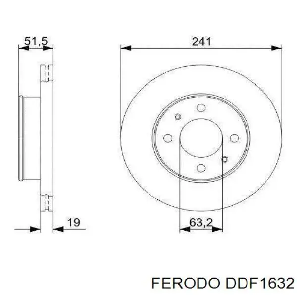 Диск переднього гальма Ferodo DDF1632 ціна, від 33.19 USD