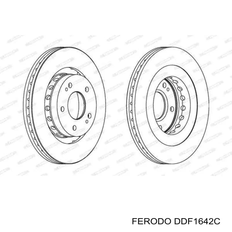 Диск переднього гальма Ferodo DDF1642C ціна, від 49.27 USD