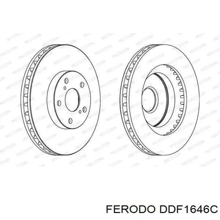 DDF1646C Ferodo Гальмо дискове переднє