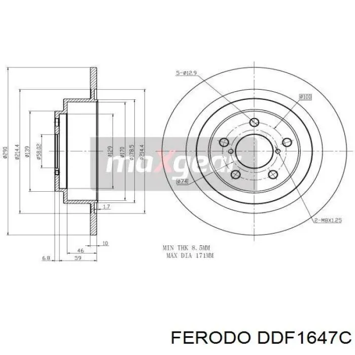 DDF1647C Ferodo Дискові гальма