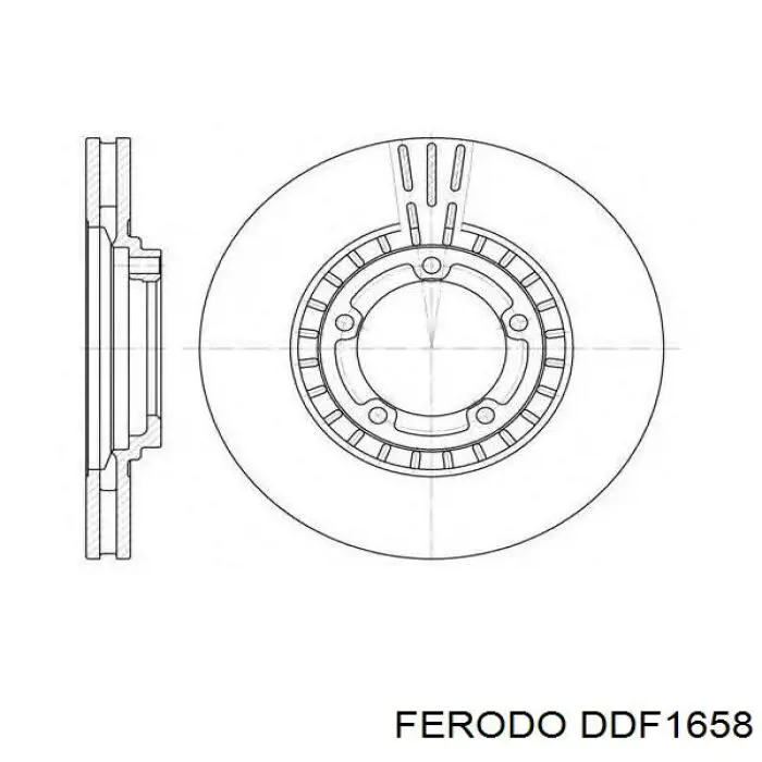 Гальмівні диски передні DDF1658 Ferodo