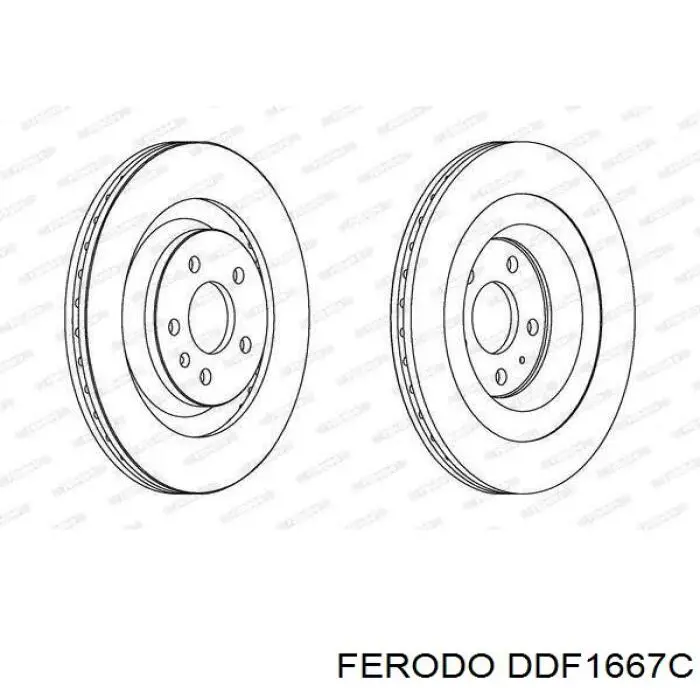 Гальмівні диски DDF1667C Ferodo