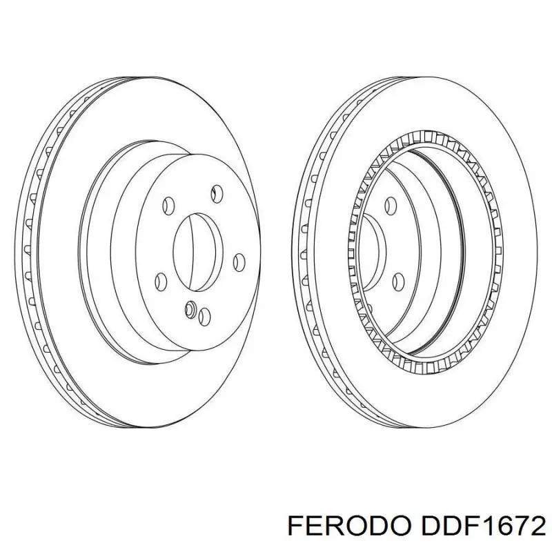 DDF1672 Ferodo диск гальмівний задній