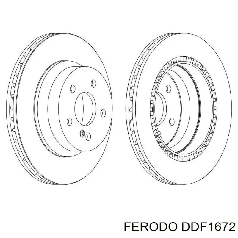 Диск гальмівний задній DDF1672 Ferodo