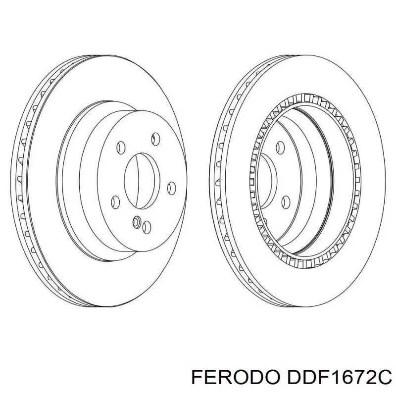 Диск гальмівний задній DDF1672C Ferodo