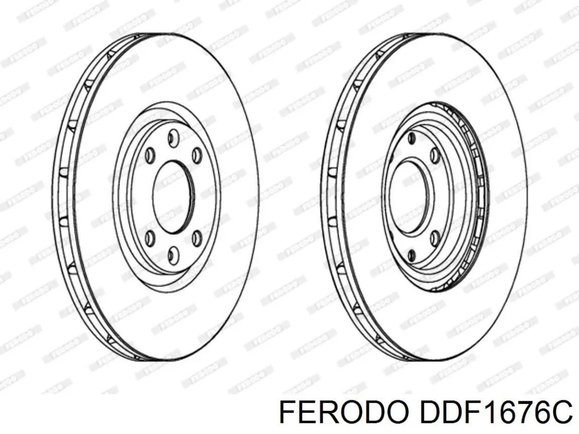 DDF1676C Ferodo диск гальмівний передній