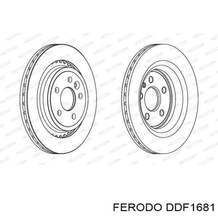 Диск гальмівний задній DDF1681 Ferodo