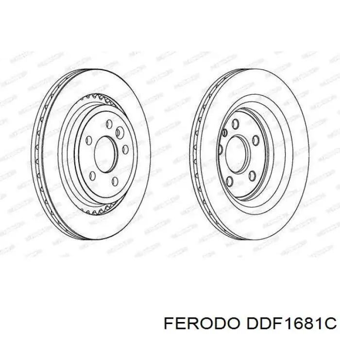 Гальмівні диски DDF1681C Ferodo