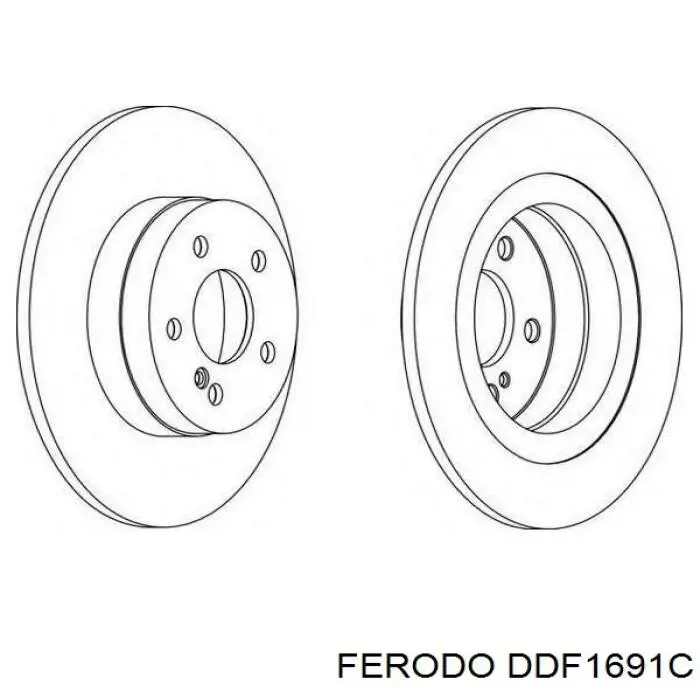 Задні дискові гальма Ferodo DDF1691C ціна, від 41.72 USD