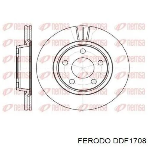 Диск гальмівний передній Ferodo DDF1708