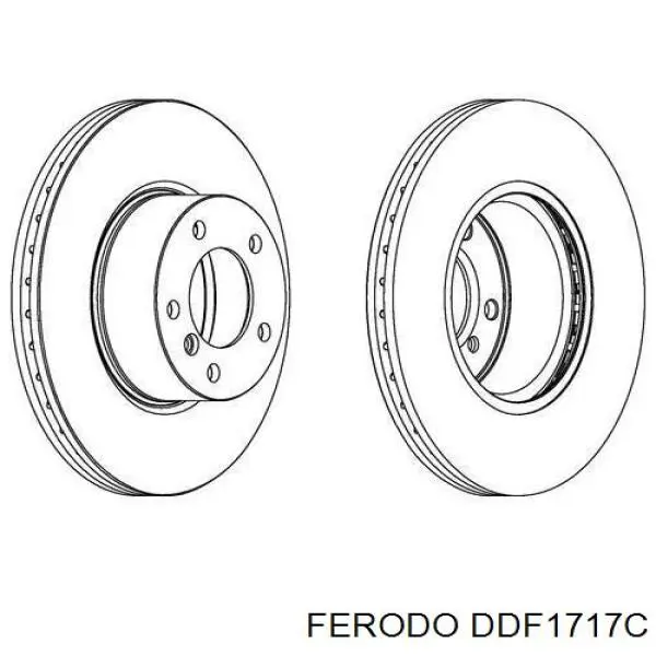 DDF1717C Ferodo Гальмо дискове переднє