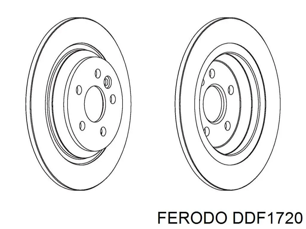 Купити DDF1720 Ferodo Диск заднього гальма