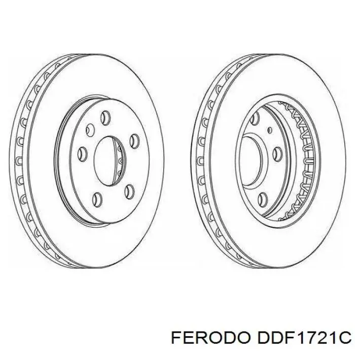 Диск переднього гальма Ferodo DDF1721C ціна, від 56.12 USD