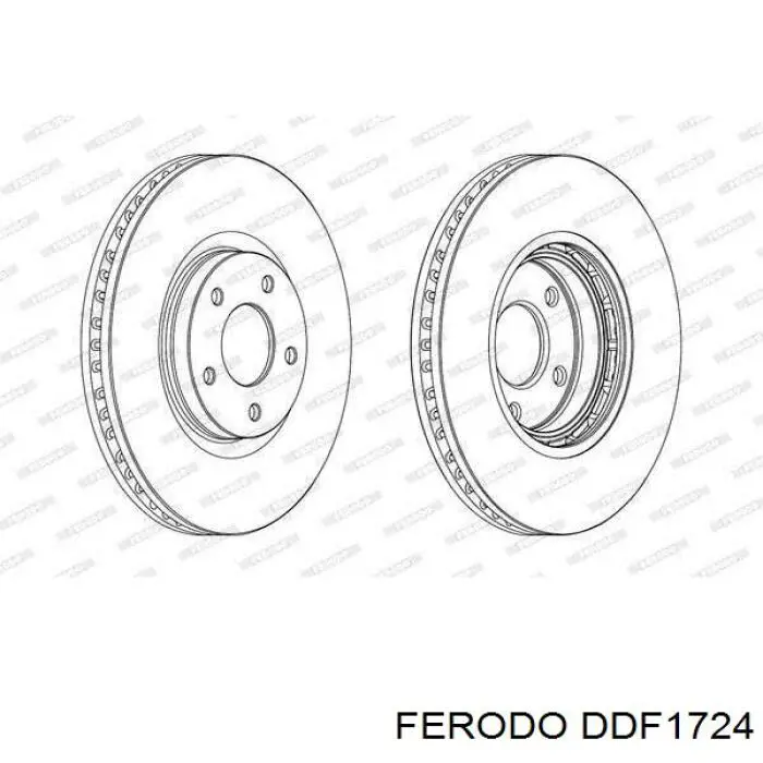 Гальмівні диски передні DDF1724 Ferodo