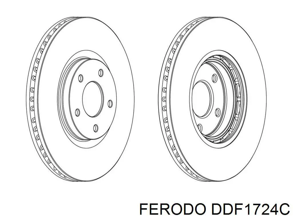 DDF1724C Ferodo диск гальмівний передній