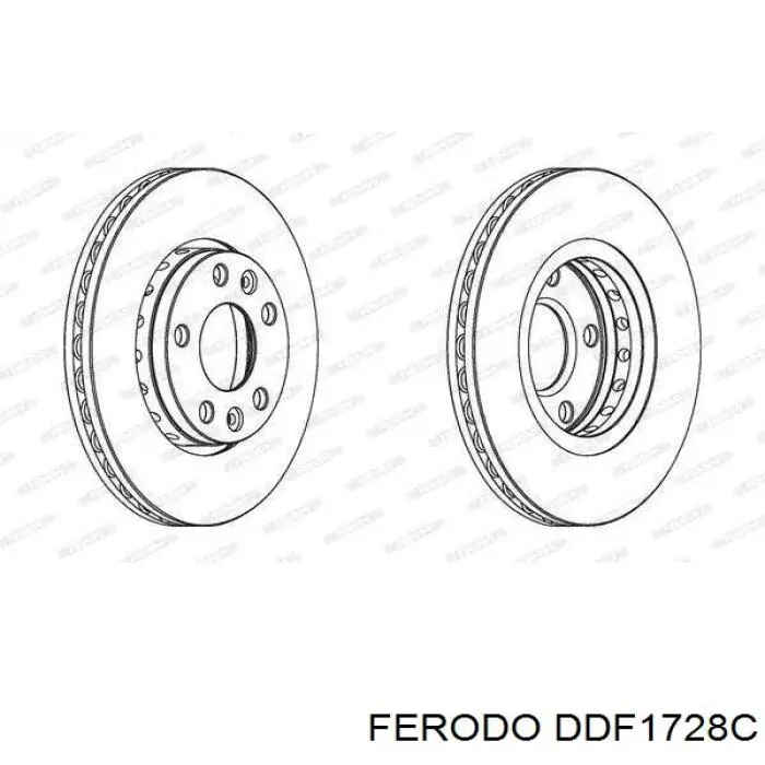 Диск переднього гальма Ferodo DDF1728C ціна, від 56.61 USD